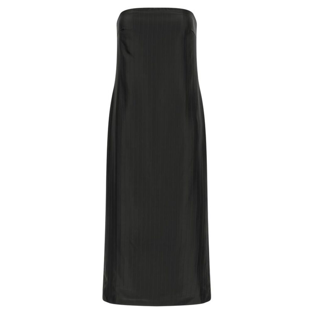 Loulou De Saison Black Viscose Midi Women's Dress